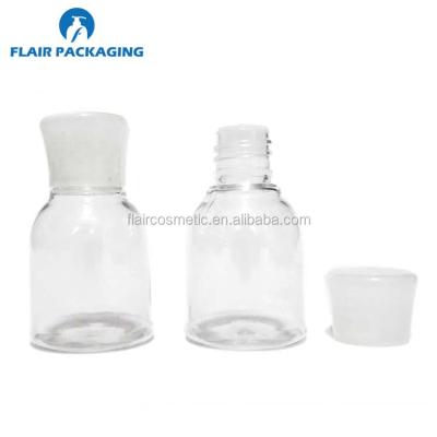 China Plastic BEAUTY PACKAGING PET 30ml Round Bottle Cosmetics Containers With Screw Cap for sale