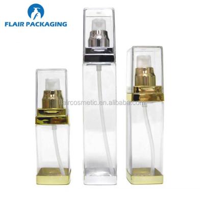 China BEAUTY PACKAGING Square Empty Plastic Cosmetic Hair Oil Bottles for sale