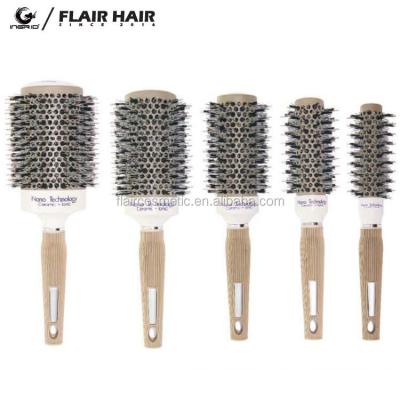 China Plastic Hair Beauty Boar Stiffen Thermal Small Round Hair Brush Maker for sale