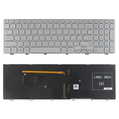 China Wholesale Plug & Play Factory Notebook Silver Keyboard For Dell Inspiron 15-7000 15 7537 P36F With Backlight for sale