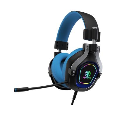 China Headphone Technozone 7.1 Virtual Edge - Noise RGB Gaming Headphones Voice Control With USB Wired LED Lights Up Gaming Headset For PC Laptop for sale