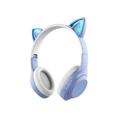 China 10M/33ft Bingozones Kids Foldable BT 5.0 Over-Ear Headset with Mic Support FM Radio/TF/Aux Card. wireless in LED light Cat Ear Headphones zu verkaufen