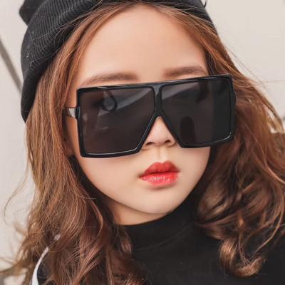 China Fashionable Children's Sun Babies Fashion Glass PC Oversized Square Shades Kids Sunglasses 2023 for sale