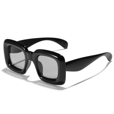 China New 2023 Fashion Glass Square UV400 Chunky Sunglasses Small For Kids Boy Girls for sale