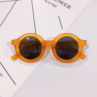 China 2023 Fashion Hot Selling Wholesale Custom Toddler Glass Shades Colorful Round Circle Cute Kids Children Sunglasses for sale