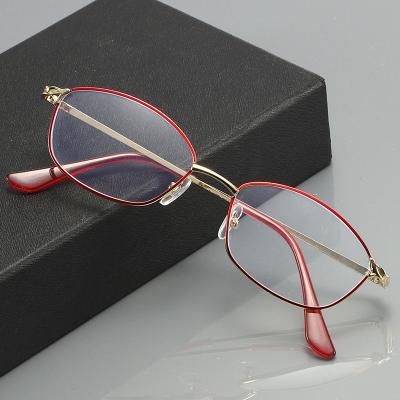 China New thin alloy material reading glasses with spring hinge temple for wholesale for sale