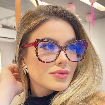 China Hot Cat Eye Fashion Optical Glasses Computer Glasses Women Eyeglasses Frame Transparent Eyewear for sale