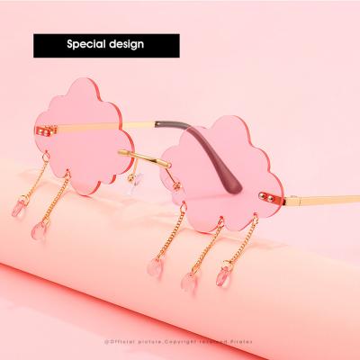 China Fashion Glasses Fashion Rimless Women Sun Glasses Vintage Unique Sunglasses Gafas Female Shading UV400 Oculos Feminino for sale