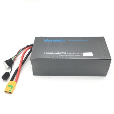 China Consumer Electronics Herewin 22000mah Battery 22.2v 20C Shaft Battery Plant Protection UAV Agricultural Battery for sale