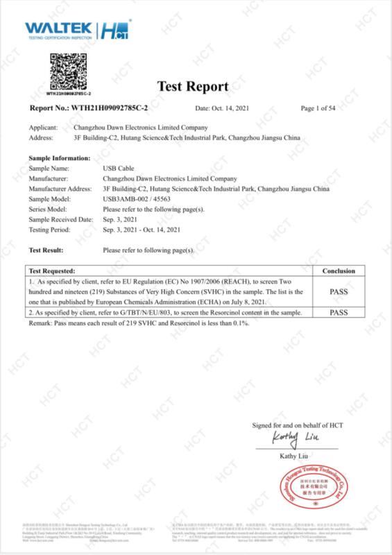 CE - Changzhou Dawn Electronics Limited Company