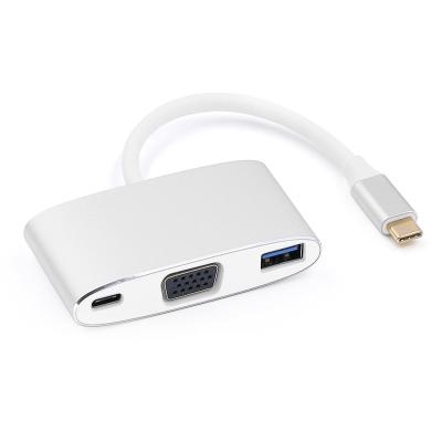 China DAWN 1080P 60Hz Mobile LINK Customized Aluminum Alloy USB C To VGA+PD+USB HUB for sale