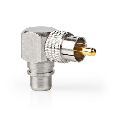 China LAPTOP DAWN LINK Gold Plated Angled RCA Male To RCA Female RCA Audio Adapter for sale