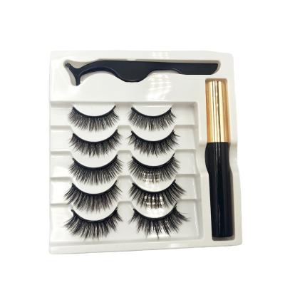 China Three-dimensional natural multi-layer natural nude black mink terrier soft cotton feather makeup false eyelashes for sale