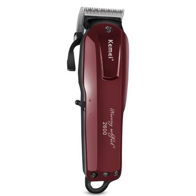 China Professional Kemei Hair Clipper Kemei 2600 Car Hair Trimmer Men Body Full Metal Hair Trimmer Electric Rechargeable Clipper for sale