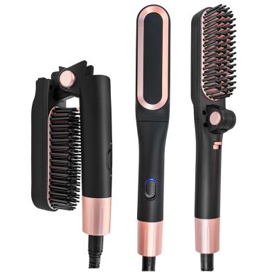 China Hot Air Electric Comb USB Hair Care Straightener Beard Hair Straightener Brush Cordless Portable Fast Passionate Straightening for sale