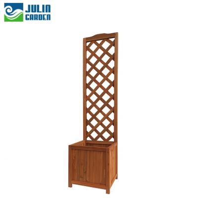 China Easily Assembled Lattice Wood Planter for sale