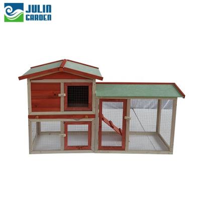 China Bunny Hutch Pet Carrier Rabbit Cages Rabbit Breathable Wooden House for sale