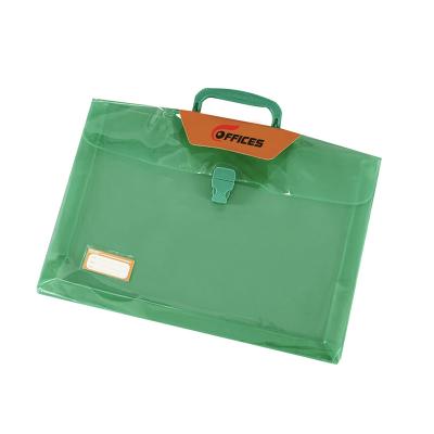 China Office School Stationery Good price clear PVC document bag waterproof  office Portable snap button bag for sale