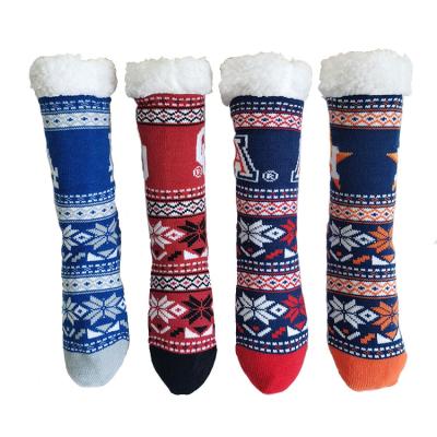 China Cute Colorful Anti-skid Inside High Quality Winter Slipper Socks For Women for sale