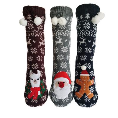 China Anti-slip good prices high quality plush slipper socks wholesale fleece slipper socks for sale