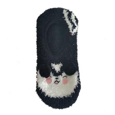 China Cartoon Anti-skid Cute Shallow Mouth Ladies Winter Socks Comfortable Casual Warm Boat Socks for sale