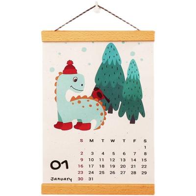 China 2022 New Home Decoration Magnet Frame Calendar Poster Axis Oil Painting Solid Wood Hanging Axis Poster Axis Indoor Outdoor for sale