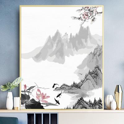 China New Classic/Postmodern Fashion Hand Sufficiency DIY Decompression Landscape Chinese Style Living Room Decoration Ink Painting By Numbers for sale