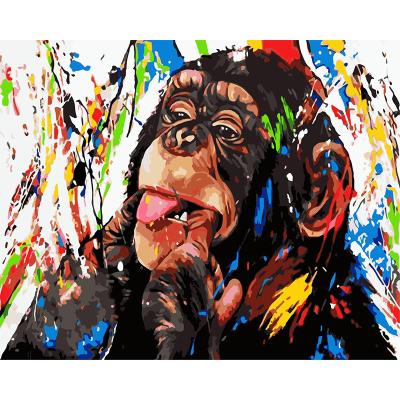 China New Factory New Arrival Classic/Postmodern Hand Filled DIY Funny Animal Hand Painted Decorative Abstract Painting By Numbers for sale