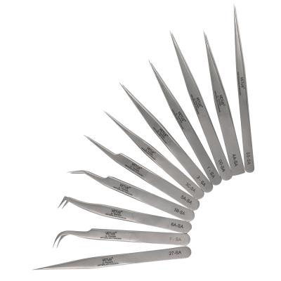 China Private label AA-SA series SS-SA 00-SA 1-SA 3-SA 3C-SA 5A-SA 5B-SA 6A-SA 7-SA 27-SA eyelash extension tweezers eyelash for sale