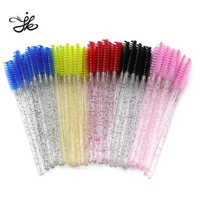 China Makeup Spoolie Eyelash Extension Blue and Gold Custom Brush Lash Glitter Mascara Wholesale Disposable Cheap for sale