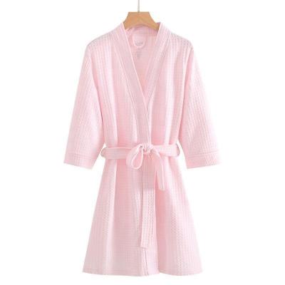 China Large QUICK DRY loose nightgown spring and long solid color home hotel autumn pajamas clothing wrap bathrobe for sale