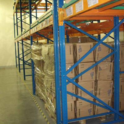 China Warehosue Warehouse Storage Rack Pallet Stretching Heavy Duty Return Push Pallet Racking System Price for sale