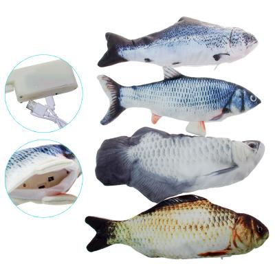 China Viable Hot Selling Electric Swing Fish Cat Toy Pet Toy Pet Companion Toy With Mint Flavor Plush Toy for sale