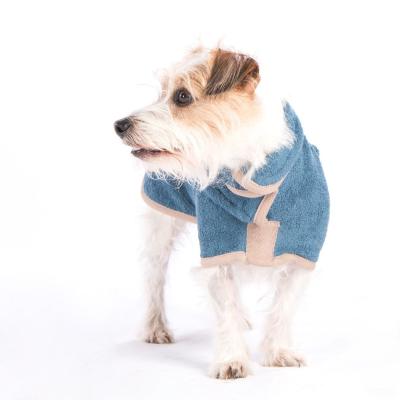 China Wholesale Stocked Fashion Microfiber Dog Bathrobe Quick-Drying Dog Bathrobe Pet Bath Towel for sale