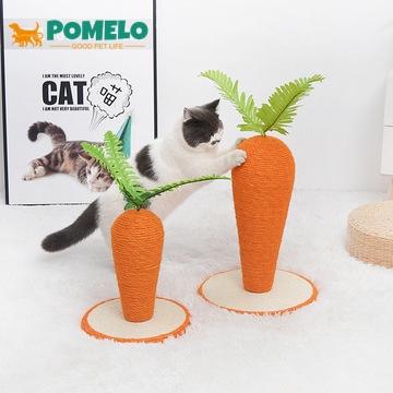 China Wholesale Viable Small Size Carrot Shape Rope Sisal Material Plant Cat Scratcher Cat Tree for sale