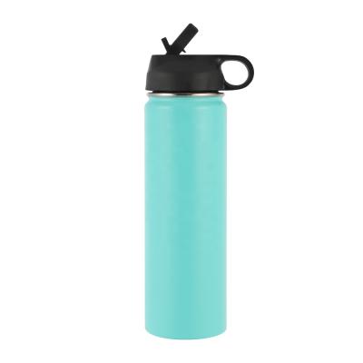 China Viable LFGB Approved 24oz Double Wall Stainless Steel Water Bottle Wide Mouth Insulated Vacuum Flask for sale