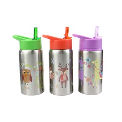 China Viable Kids Use 500ml 18/8 Stainless Steel Single Wall Drinking Water Bottle for sale