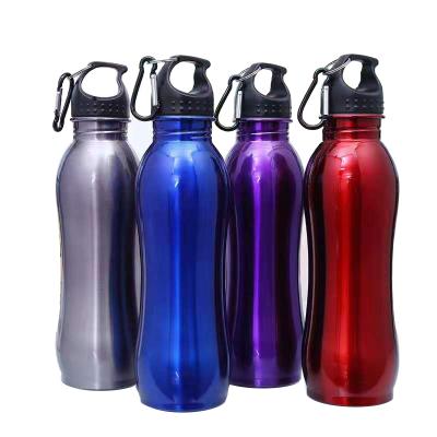 China Factory Direct Sale 750ml Sustainable Portable Stainless Steel BPA Free Single Wall Squash Shaped Sports Water Bottle With Custom Logo for sale