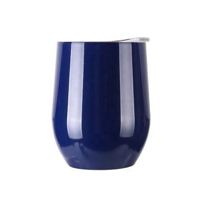 China Viable Steel Sublimation Glass Insulated Stainless Tumbler Wine 12oz Wine Tumbler With Customized Logo for sale