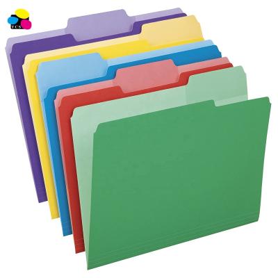 China Durable Stationary 11 Pint Paper Office Green Cut Tab Letter Size 8.5 by 11 Inches Colored Manila Folders for sale