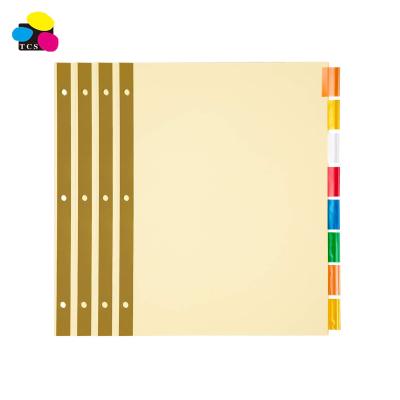 China Eco-friendly traditional printable table of contents and index dividers with numbered label printing for sale