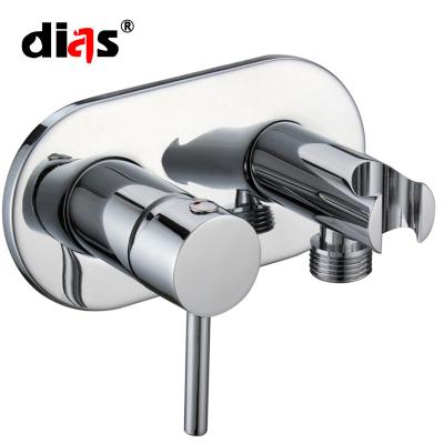 China Metered Hot And Cold Water Toilet Mixer Brass Bidet Faucet Bidet Handheld Toilet Faucet& Cut Out Valve Single Handle for sale