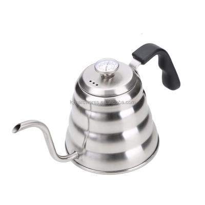 China WITH LID Hot Selling Built-in Thermometer Stainless Steel Pour Over Coffee Drip Kettle Gooseneck Kettle for sale