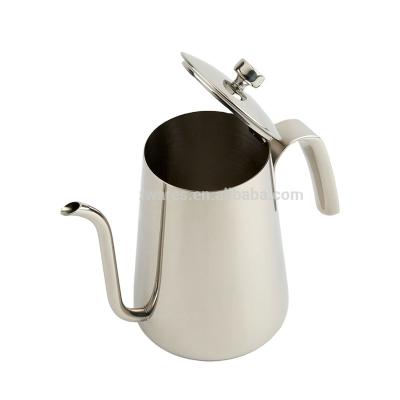 China Stocked Stainless Steel Spill Over Kettle Coffee Tea Drip Pot 0.6 Liter for sale