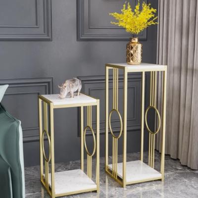 China American Style Flower Pot Stand Simple And Modern Indoor Modern Marble Floor-standing Simple Plant Stand Luxury for sale