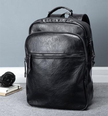 China Hot Selling High Quality Men's Fashion Business Leisure Backpack Pu Leather Backpack Men Backpack for sale