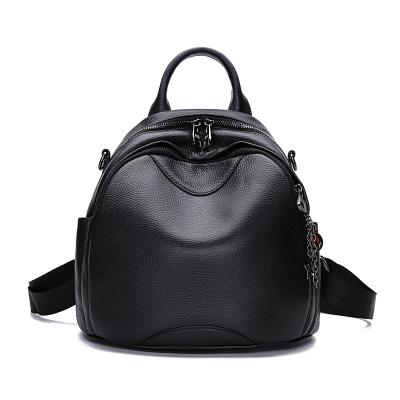 China Fashion Custom Design Genuine Leather Soft Leather Ladies Rucksack Bag for sale