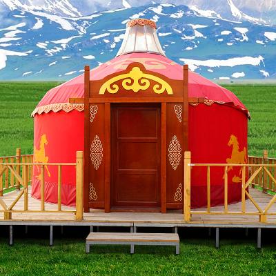 China good quality cheap outdoor mongolian yurt four seasons hot sale steel type diagonal bracing type for sale