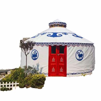 China Mongolian Bamboo Camouflage / Field Game Yurt For Sale Diameter 5 for sale