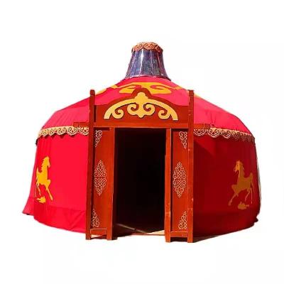 China Waterproof Aosong Board Carved Modern Luxury Wrought Iron Yurt Garden Mongolia Yurt for sale